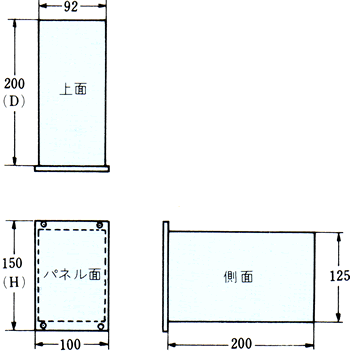PG-2CR型外形寸法図
