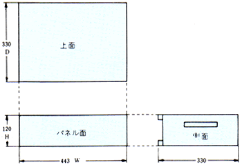 WVG-3FT型/WVG-3FLT型（対数式タイプ）外形寸法図<